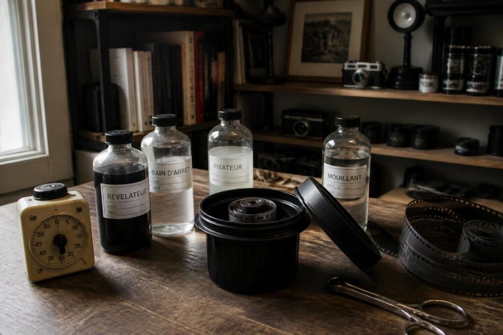apprenez à développer vous-même votre pellicule noir et blanc grâce à ce guide pas à pas simple et détaillé, idéal pour les amateurs et passionnés de photographie analogique.