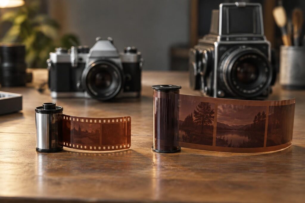 découvrez les différences entre la pellicule 35 mm et le format 120 : taille, rendu, appareils compatibles et conseils pour choisir.
